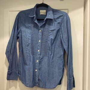 J Crew denim tuxedo button down